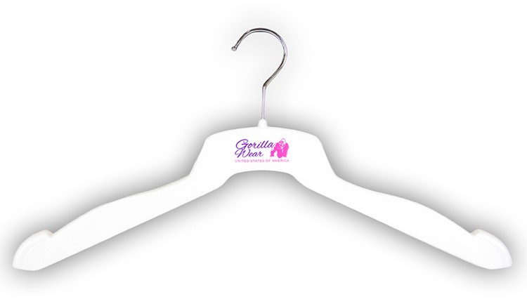 Gorilla Wear Clothes Hanger White/Pink (10 pieces)