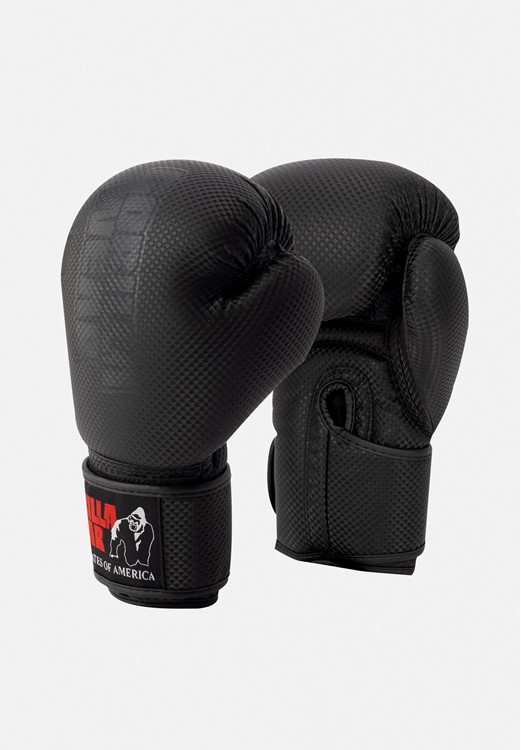 Montello Boxing Gloves - Black - 14oz
