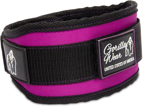 Gorilla Wear 4 Inch Women's Lifting Belt - Black/Purple - L