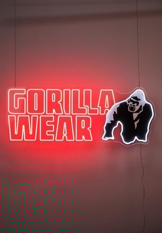 Neon Sign Gorilla Wear Logo 110x44CM