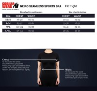 Neiro Bra size chart